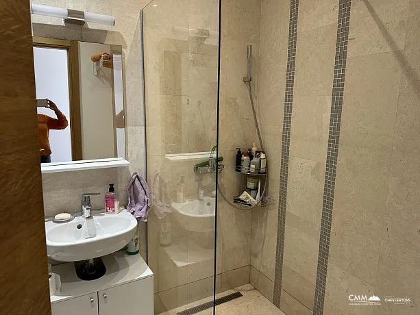 Spacious sea-view apartment in Rafailovici — 122 m², garage included